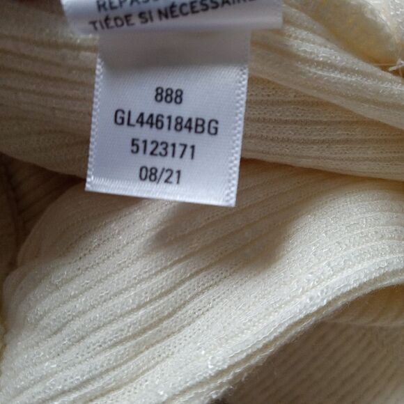 Treasure & Bond Ivory Cream Ribbed Drawstring Joggers Girls Size Large 10/12 - Picture 5 of 14